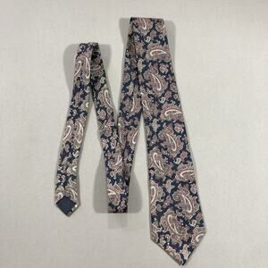 VTG Tattersall Multicolor Abstract Made USA Silk Tie Printed in Italy 63" x 3.5"